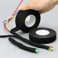 Black Fabric Cable Wrap Insulation Tape Rolls