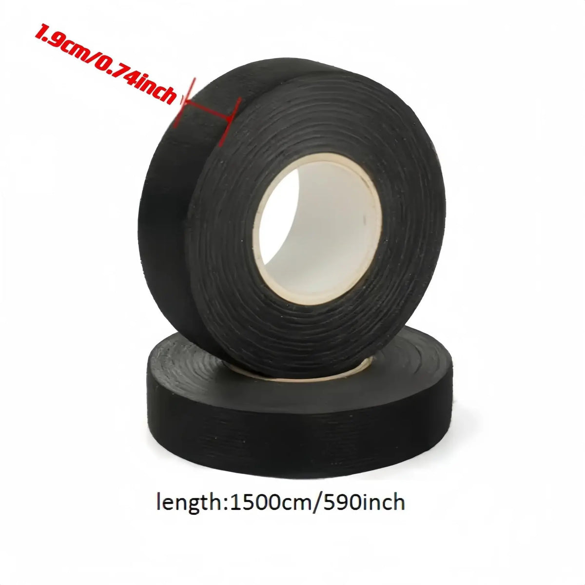 Black Fabric Cable Wrap Insulation Tape Rolls