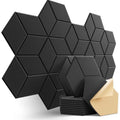 Black Diamond-Shaped Self-Adhesive Acoustic Wall Panels