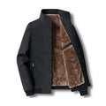 Men's Black Zip Jacket with Fleece Lining