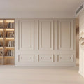 Raised Panel Wall Molding Frame Set in Cream