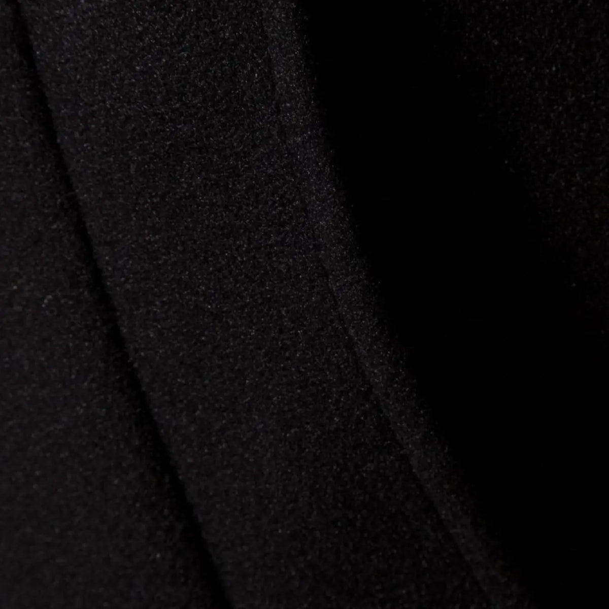 Long Black Double-Breasted Coat With Wide Lapels