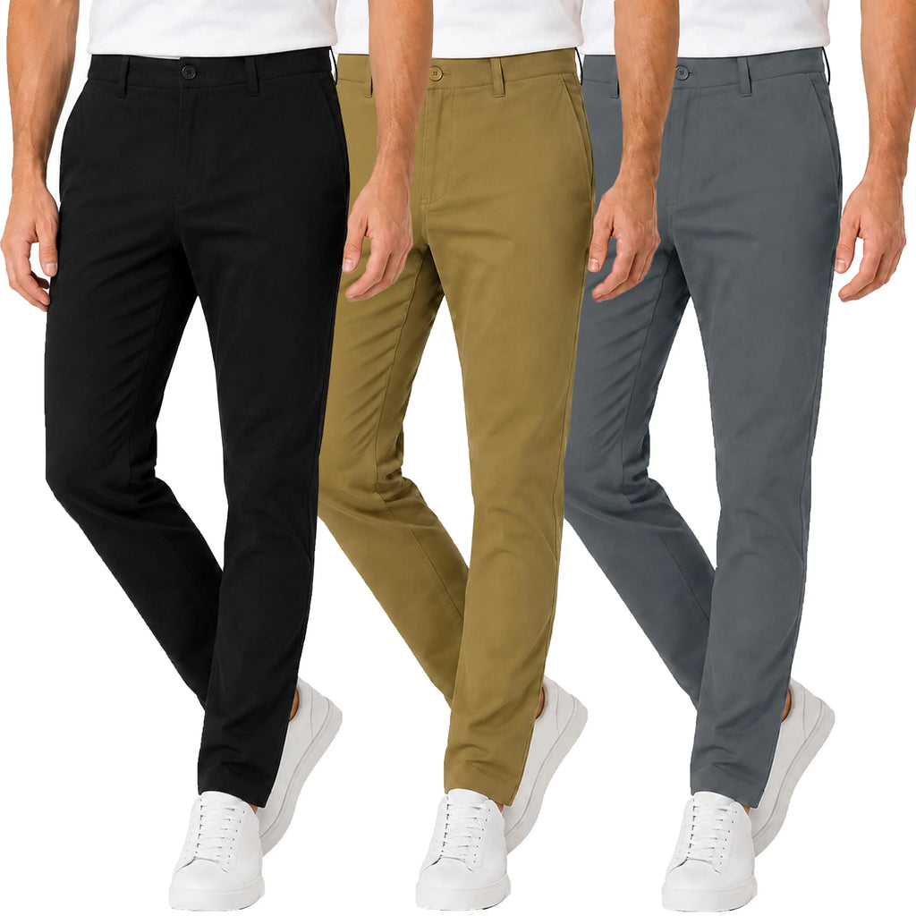 Men's Slim Fit Stretch Chino Trousers
