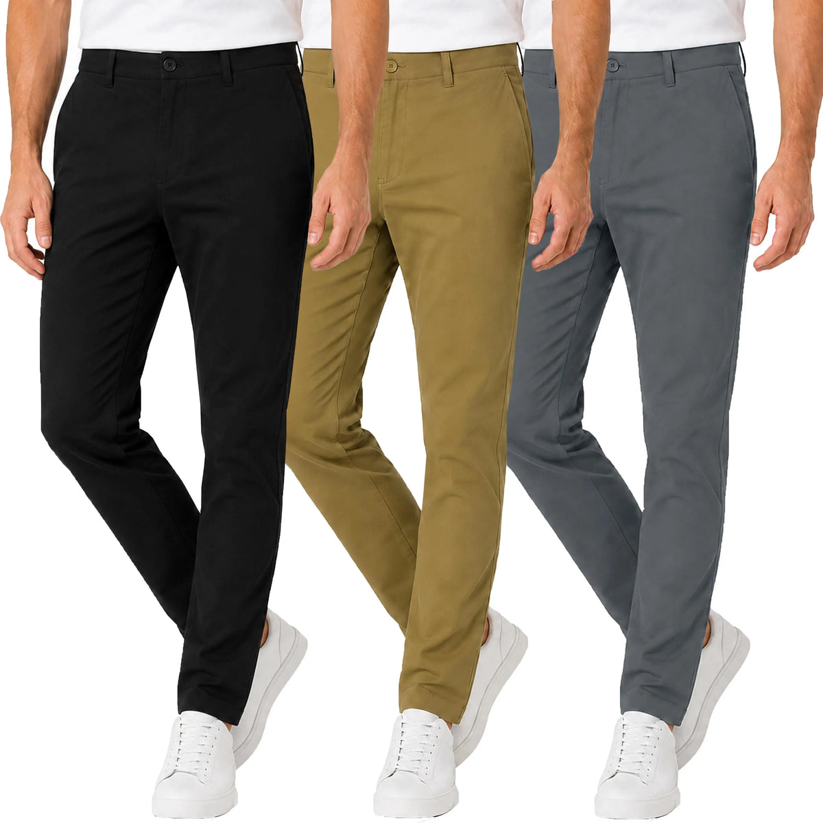 Men's Slim Fit Stretch Chino Trousers