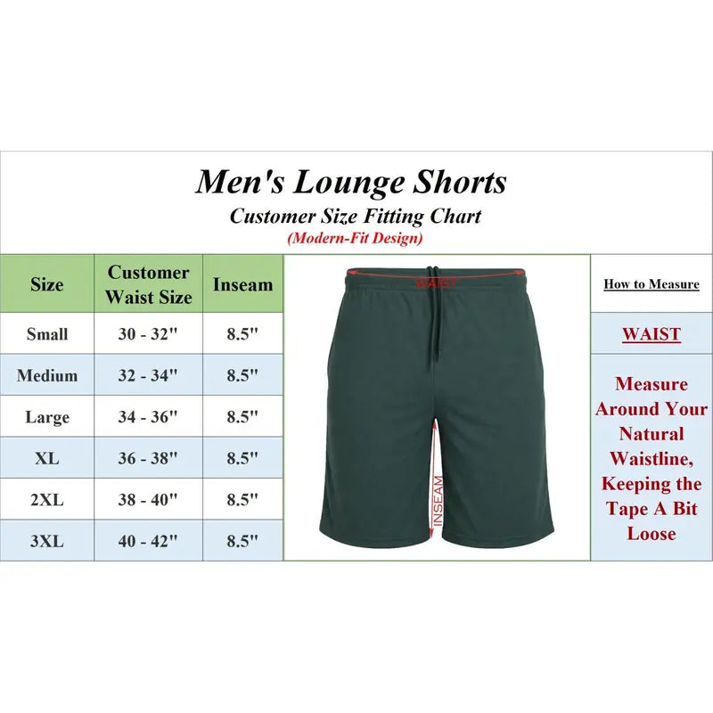 Five Pack Knit Drawstring Lounge Shorts