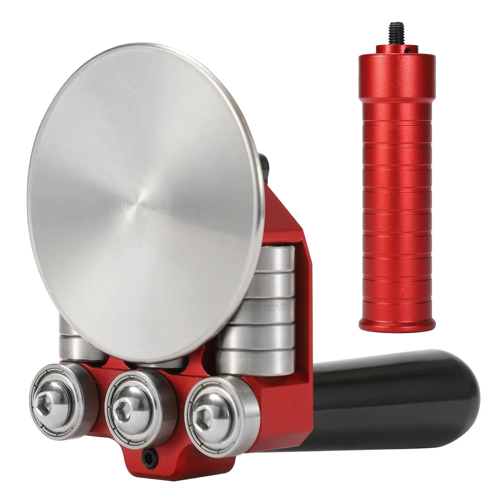 Red Handheld Metal Bending Tool With Steel Rollers