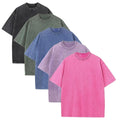 Five Washed Boxy T-Shirts in Assorted Colours