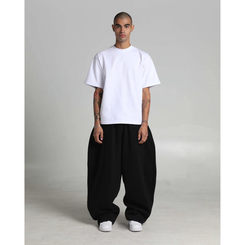 Black Wide Balloon Fleece Pants
