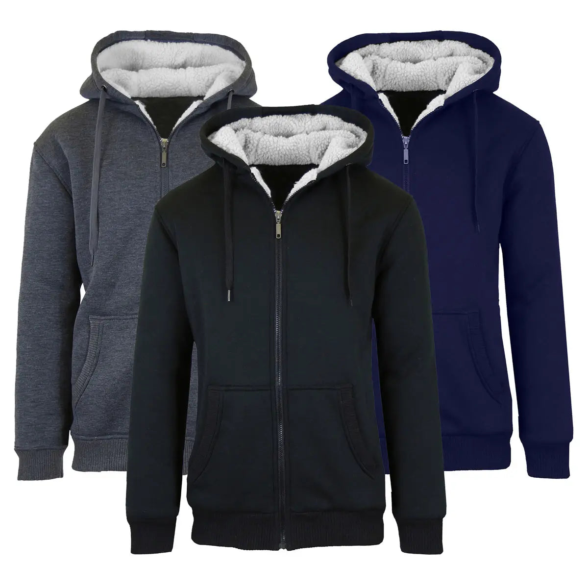 Zip-Front Hooded Sweatshirt with Fleece-Style Lining