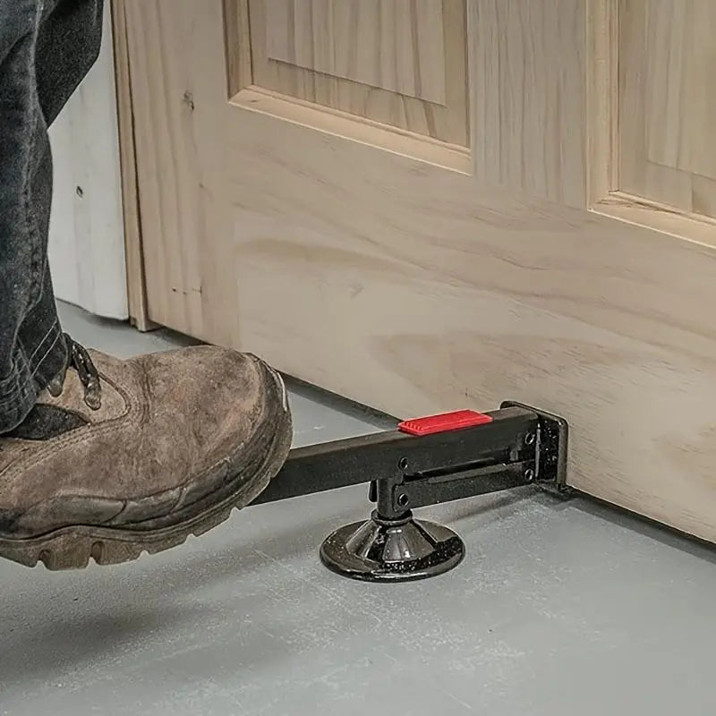 Black Steel Foot-Operated Door Lifting Tool