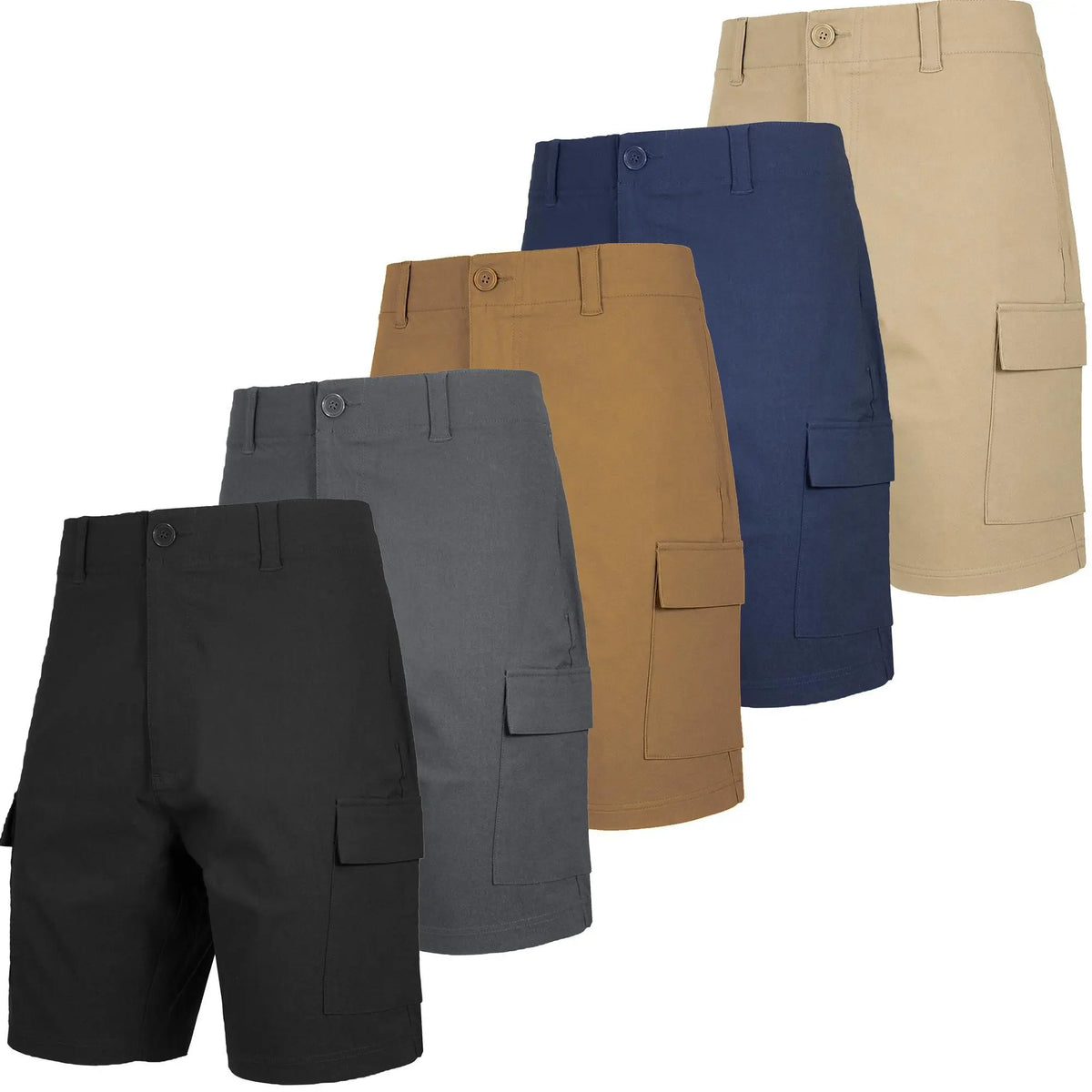 Five-Colour Cargo Shorts With Button Waist