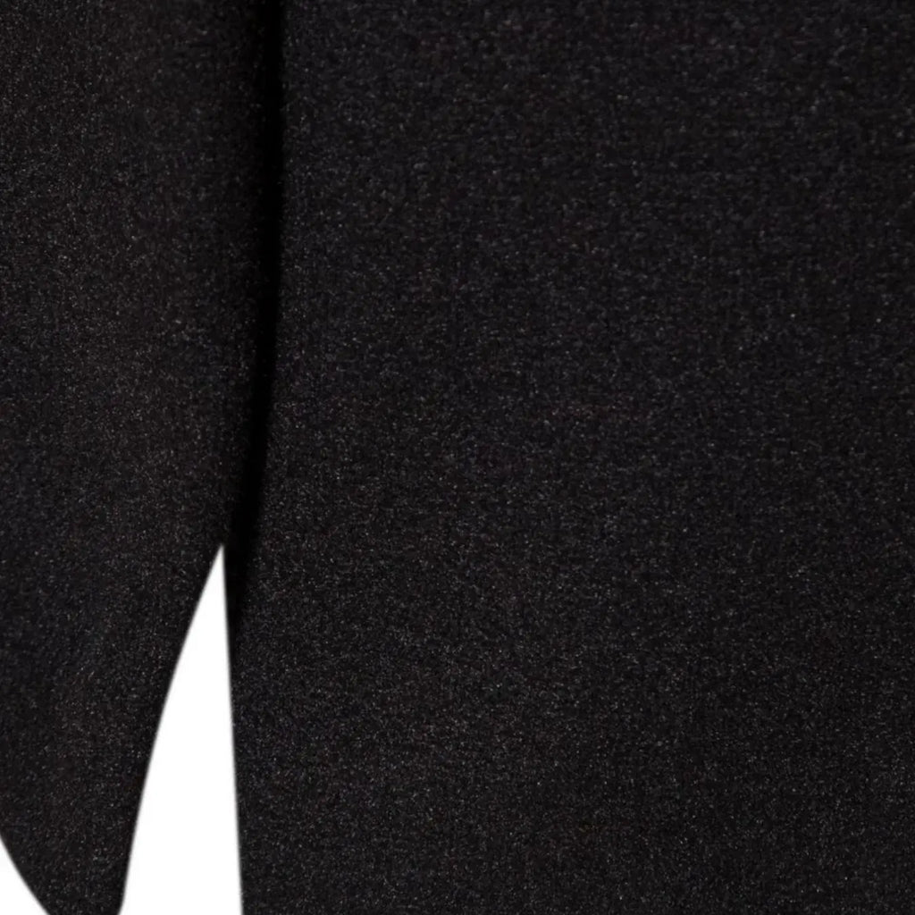 Long Black Double-Breasted Coat With Wide Lapels