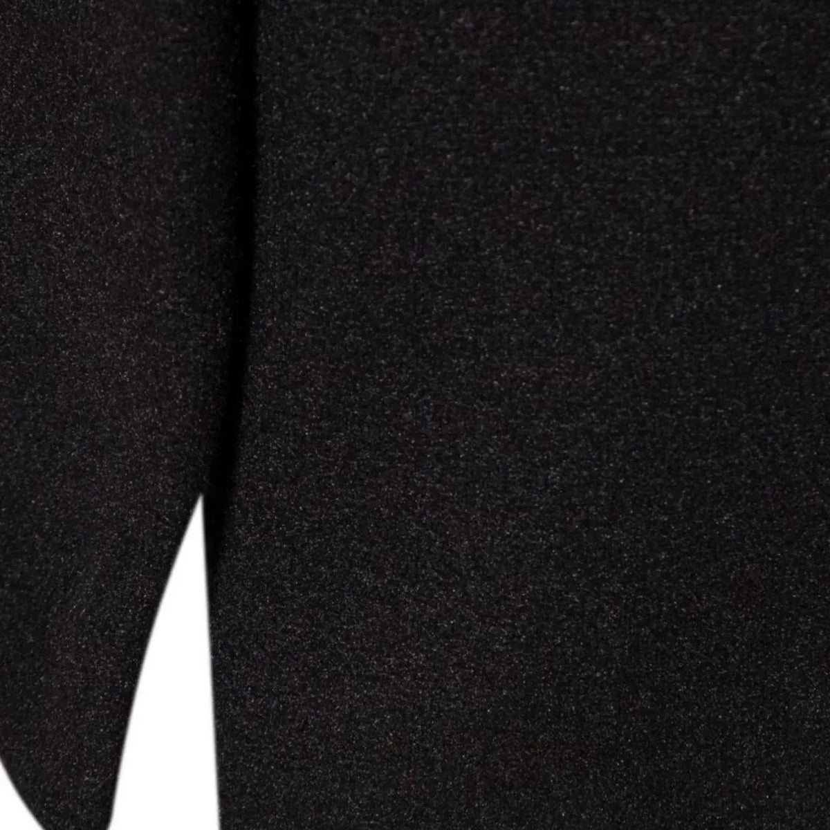 Long Black Double-Breasted Coat With Wide Lapels