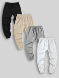 Drawstring Jogger Sweatpants Set in Four Colours