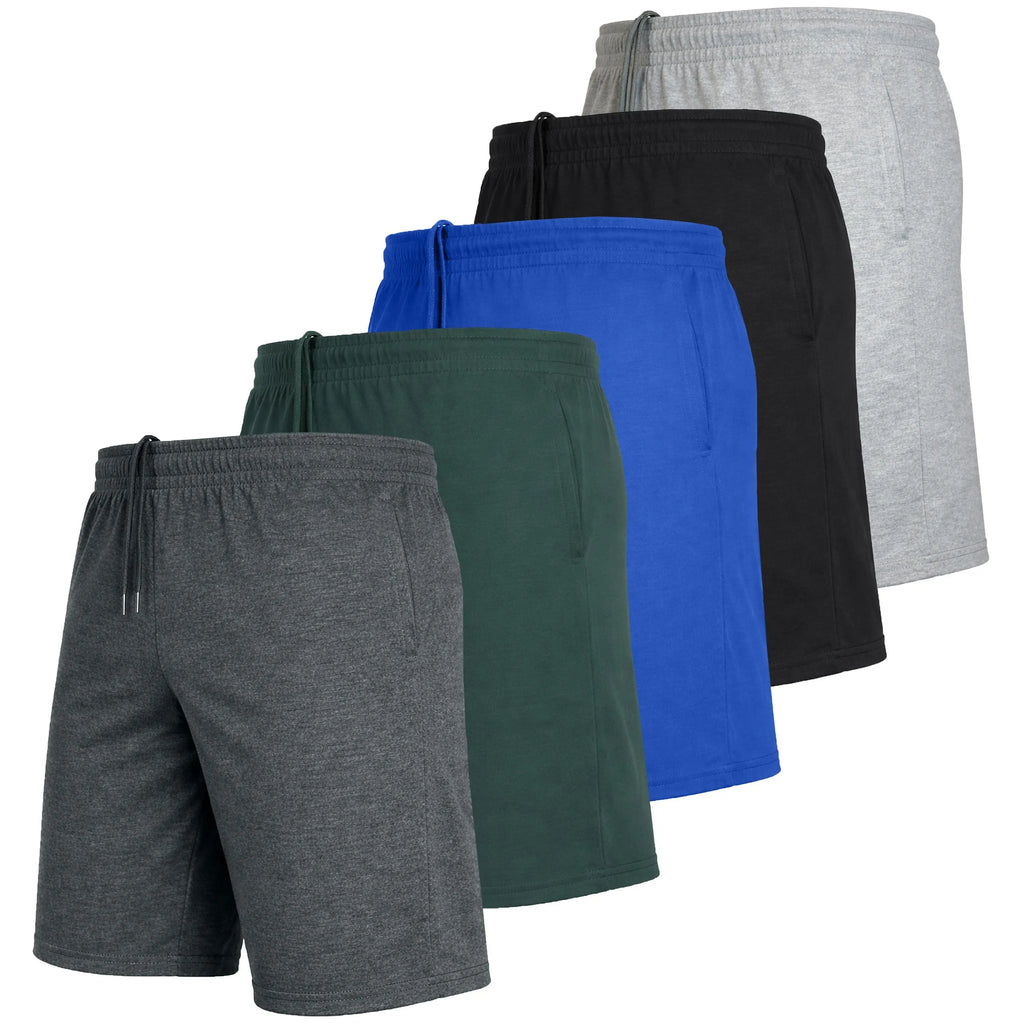 Five Pack Knit Drawstring Lounge Shorts