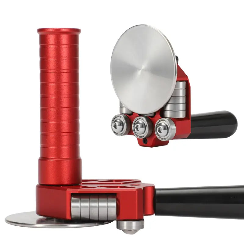 Red Handheld Metal Bending Tool With Steel Rollers
