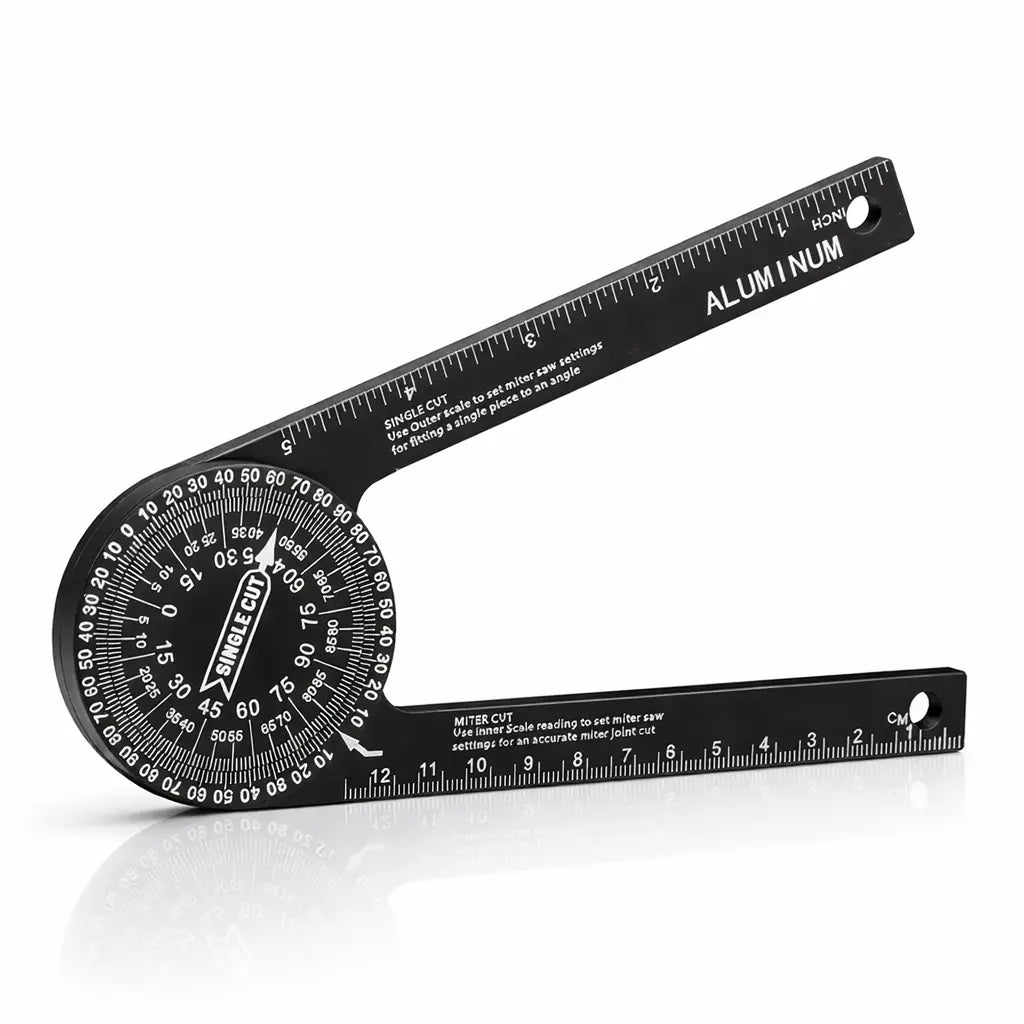 Black Aluminum Miter Saw Angle Protractor